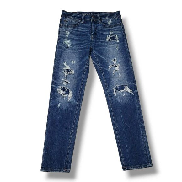 American Eagle Move Free‎ Athletic Fit Jeans Mens 28 x 30 Distressed Medium Wash - Picture 1 of 10